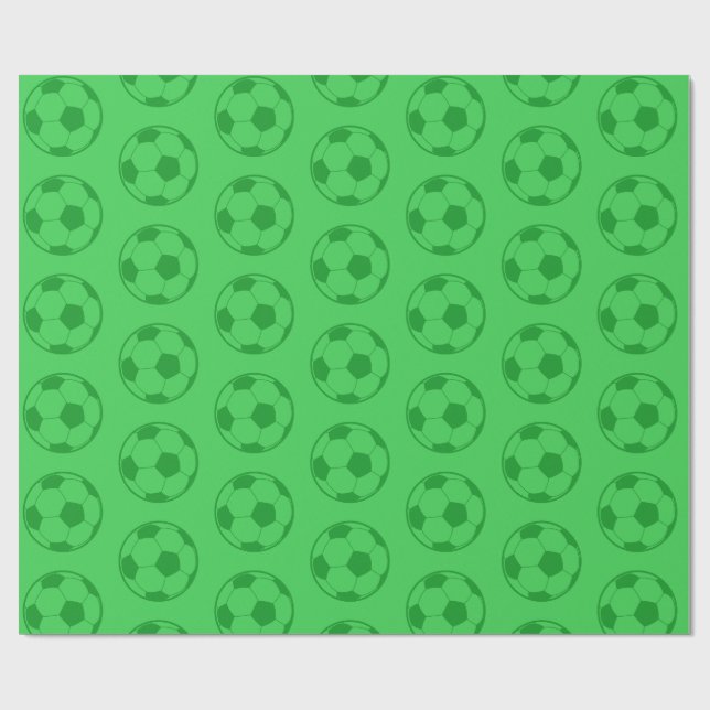 Kids Soccer Ball Green Boys Birthday Party Presentpapper (Platt)