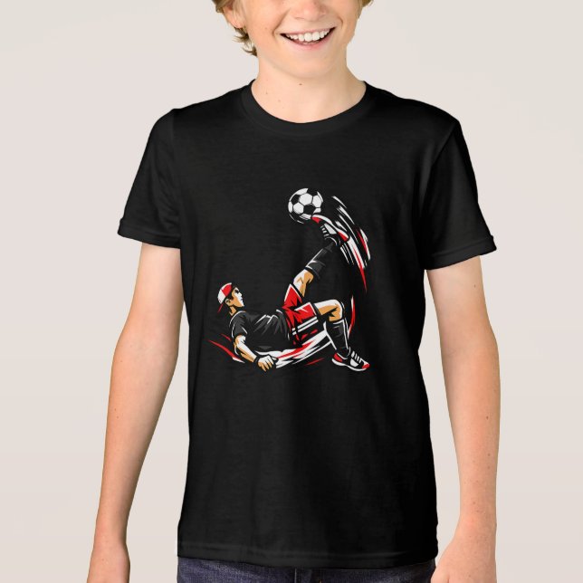 Kids Soccer Bicycle Kick T-Shirt – Cool Streets (Framsida)