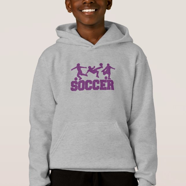 Kid's Soccer Hoody T Shirt (Framsida)