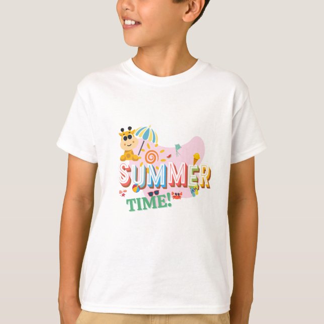 Kids sommartid T-Shirt (Framsida)