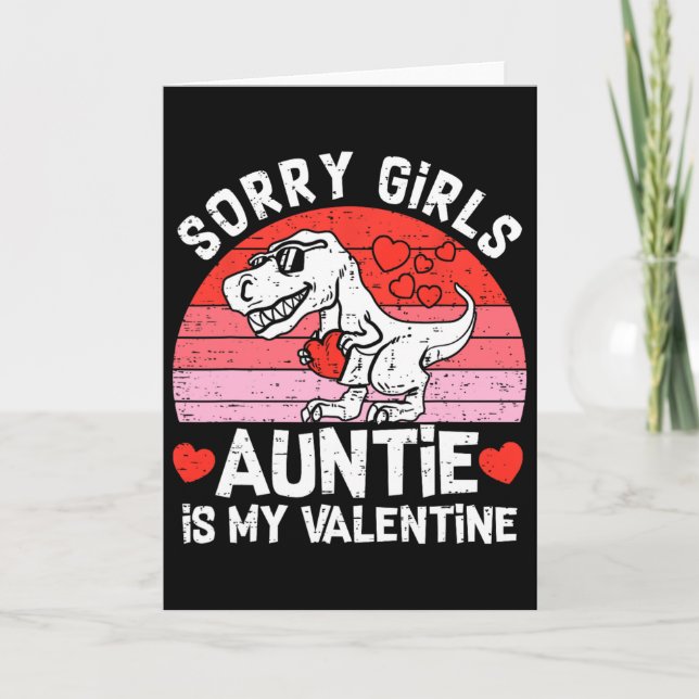 Kids Sorry Girls Auntie Is My Valentine Toddler Bo Kort (Framsida)