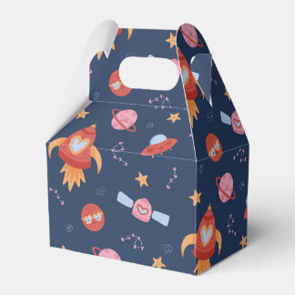 Kids Space Pattern with Rockets & Planets Presentaskar