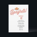 Kids Spaghetti Födelsedagsfest Inbjudningar<br><div class="desc">Den här Kids Spaghetti Födelsedagsfest inbjudan är ett underbart alternativ för din spaghetti-middag,  italienska restaurang,  pasta party eller andra evenemang. Lägg till din egen information och ladda ned den omedelbart eller få Zazzle-utskrift. Den här inbjudan var professionellt designad av grafikdesignern Eden Denevan.</div>