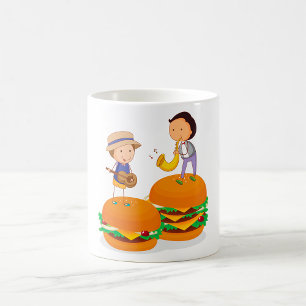 Kids spelar musik på Giant Cheeseburgers Kaffemugg