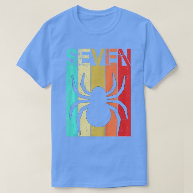 Kids Spider 7 Birthday Boy Spider 7 År T Shirt (Design framsida)