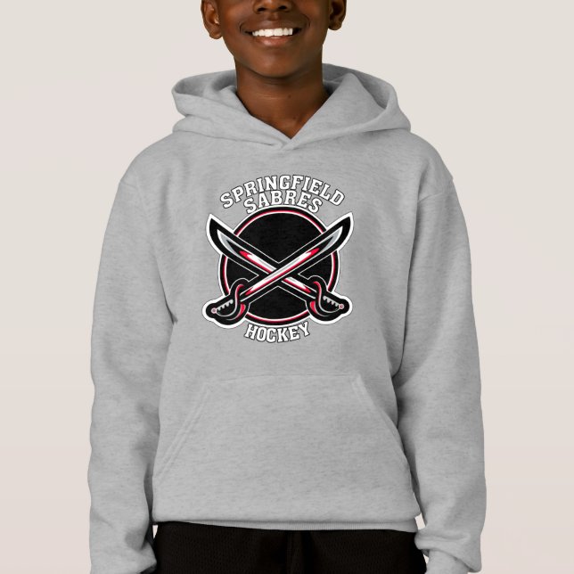 Kids Springfield Sabers Hoodie T Shirt (Framsida)