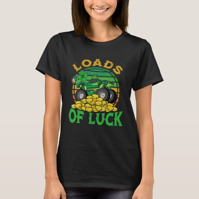 Kids St Patricks Day 2023 Monster Truck Loads Of L T Shirt (Framsida)