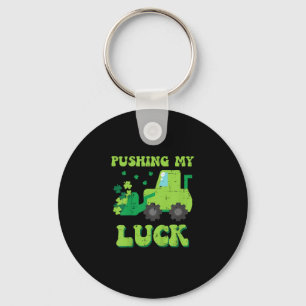 Kids St patricks day Bulldozer Pushing My Tur Sai Nyckelring