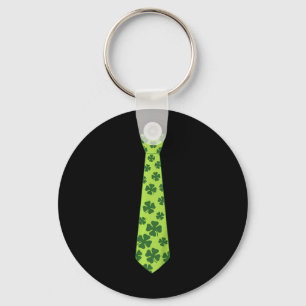 Kids St patricks day Irish Klöver Tie Shamrock Tod Nyckelring