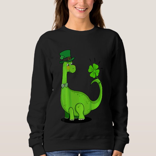 Kids St patrick's day Trex Dinosaur Irish Boys Kid T Shirt (Framsida)