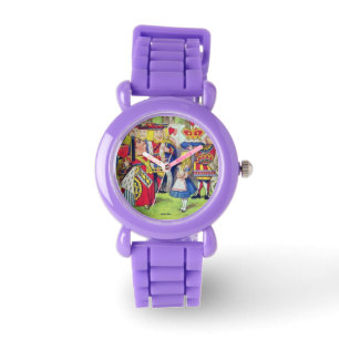 Kids Ställe Alice i Wonderland Barnens vaktposter Armbandsur