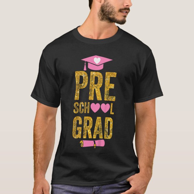 Kids Studenten Preschool Grad T Shirt (Framsida)