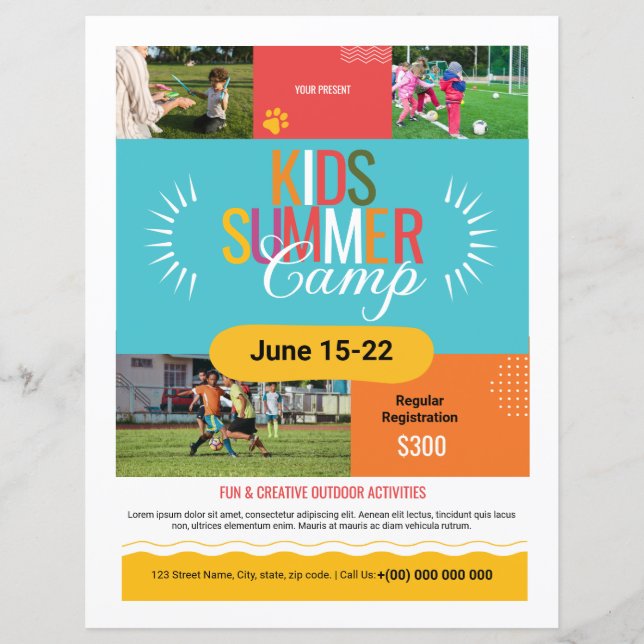 Kids Summer Camp Flyer (Framsida)