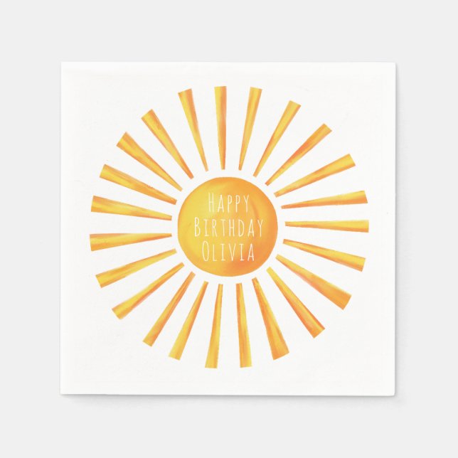 Kids Sunshine Grattis på födelsedagen Pappersservett (Framsidan)