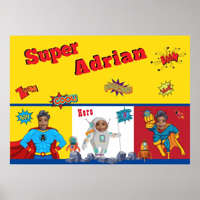 Kids Superhjälte Poster (Framsidan)