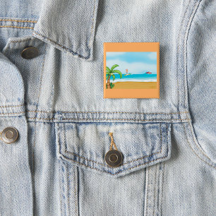Kids Surfing Tropical Beach Roligt Sommaren Knapp