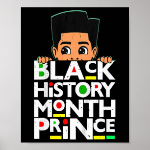 Kids Svarta historiemånaden Prince Melanin Son Poj Poster