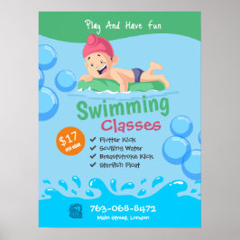 Kids Swimming Classes Poster
