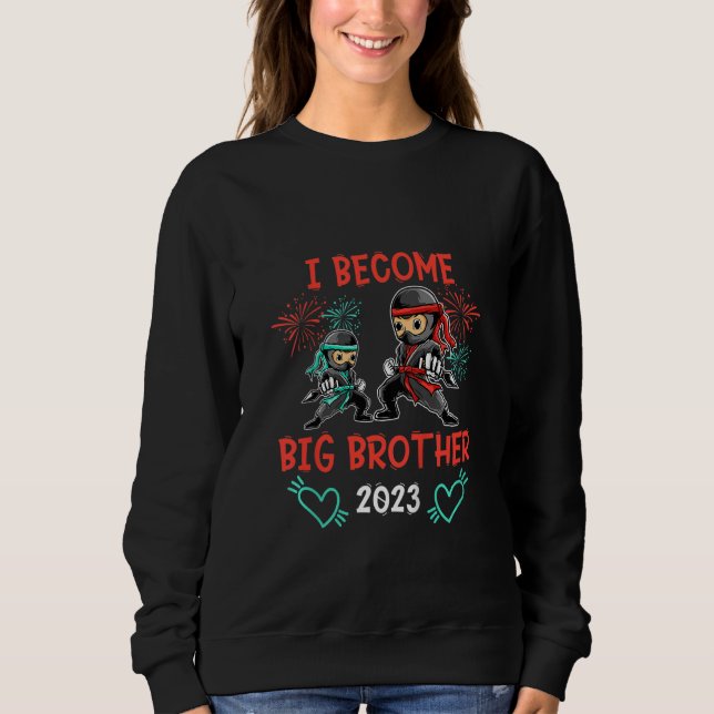 Kids Syskon Big Brother ninja T Shirt (Framsida)