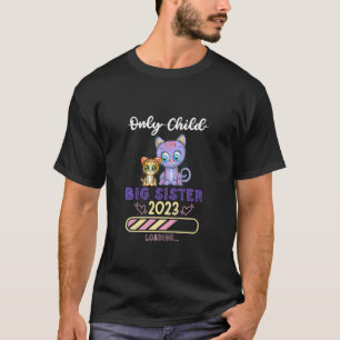Kids Syskon Big Sister 2023 Söt katt 1 T Shirt