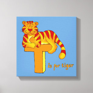 Kids T är för Tiger Canvastryck