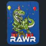 Kids T-Rex Dinosaur Robot Rawr Birthday Boy Party Bebisfilt<br><div class="desc">Kids T-Rex Dinosaur Robot Rawr Birthday Boy Party utformar för dinosaur älskare.</div>