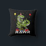 Kids T-Rex Dinosaur Robot Rawr Birthday Boy Party Kudde<br><div class="desc">Kids T-Rex Dinosaur Robot Rawr Birthday Boy Party utformar för dinosaur älskare.</div>