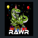 Kids T-Rex Dinosaur Robot Rawr Birthday Boy Party Poster<br><div class="desc">Kids T-Rex Dinosaur Robot Rawr Birthday Boy Party utformar för dinosaur älskare.</div>