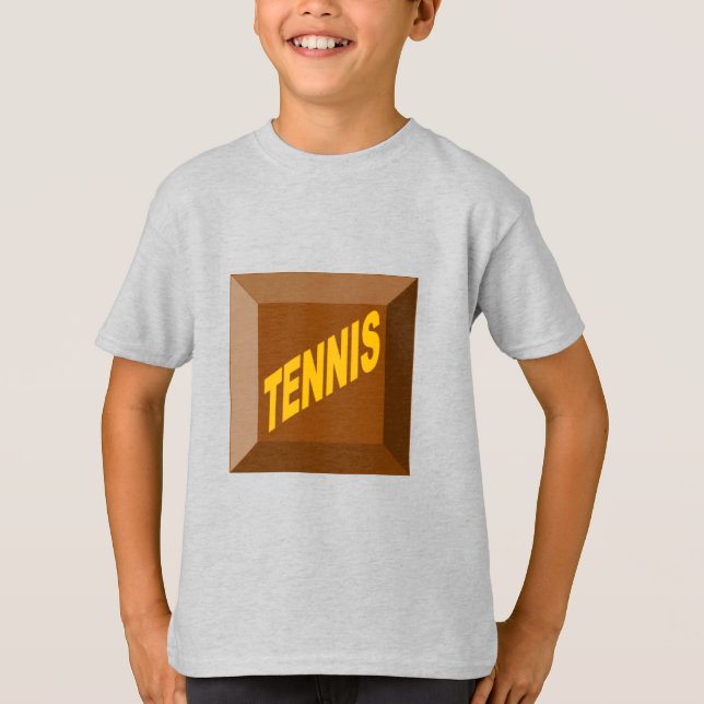 Kids T-Shirt ash CHOCOLAT TENNIS (Framsida)
