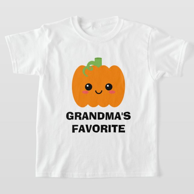 Kids T-shirt från Grandma, Halloween Thanksgiving (Laydown)