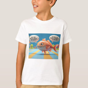 Kids T-Shirt med Funny Fish Riddle