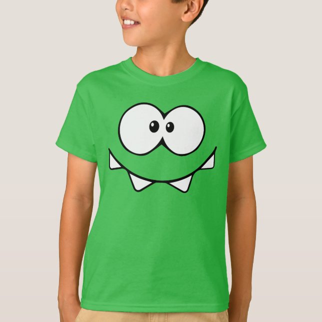 Kids T-Shirt Om Nom Ansikte (Framsida)