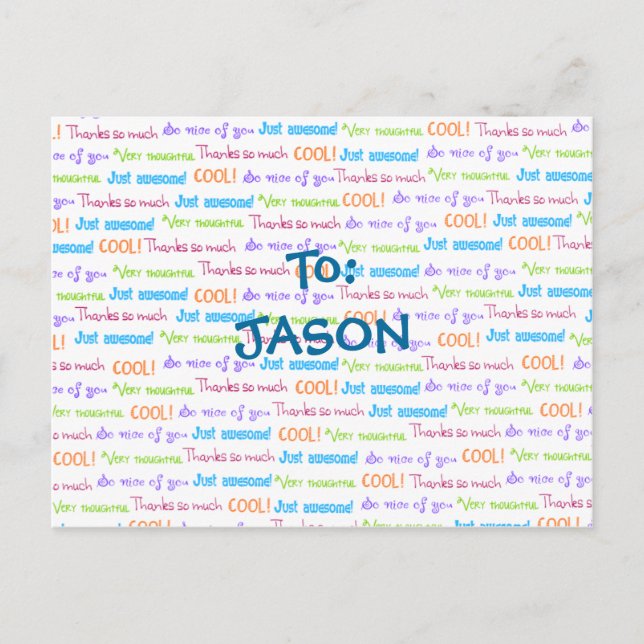 KIDS Tack Vykort (Framsida)