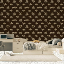 Kids Tåg Flygplan och Cars Metallic Bronze Brown