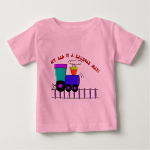Kids Tåg Shirts: "Min Pappa är en järnvägsman" Tee