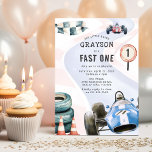Kids Tävling Car Thmet First Födelsedagsfest Inbjudningar<br><div class="desc">Starta motorerna, det är party! 🏁 Vår tävla-temade först födelsedagsfest inbjudan kommer att föra tävling-spårens höger till din brevlåda. Med vattenfärgen bilder på röda och blå tävling-bilar, ett hastighetstecken med nummer ett och en tävla baksida, är de säkra på att få din lilla födelsedag att prata om bracklasten! 🚗 💨...</div>