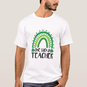 Kids Teacher One Lucky Rainbow St Patrick S Day T Shirt