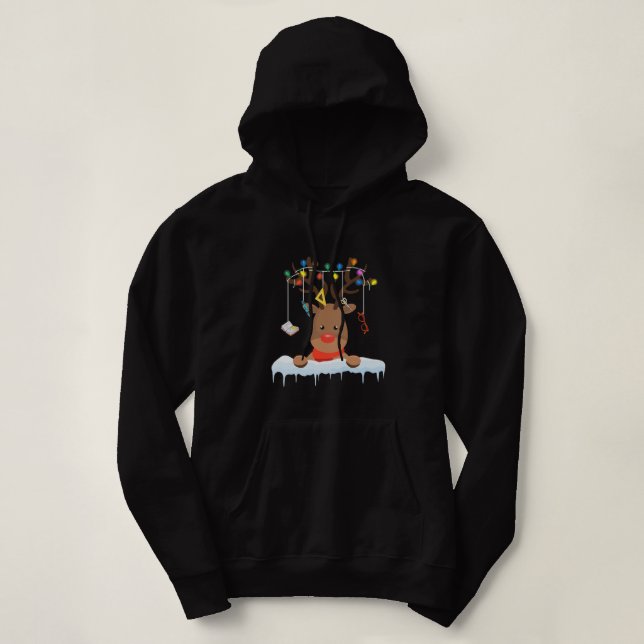 Kids Teacher Student Reindeer Crew Julljus T Shirt (Design framsida)