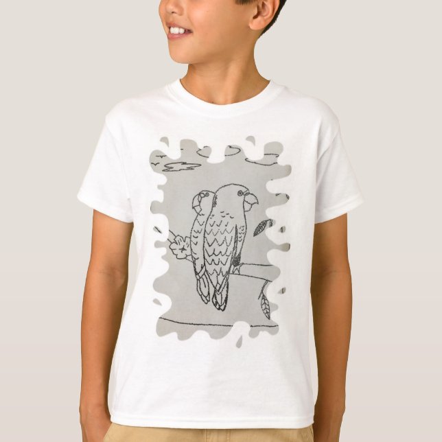 Kids Teckning Personlig T Shirt (Framsida)