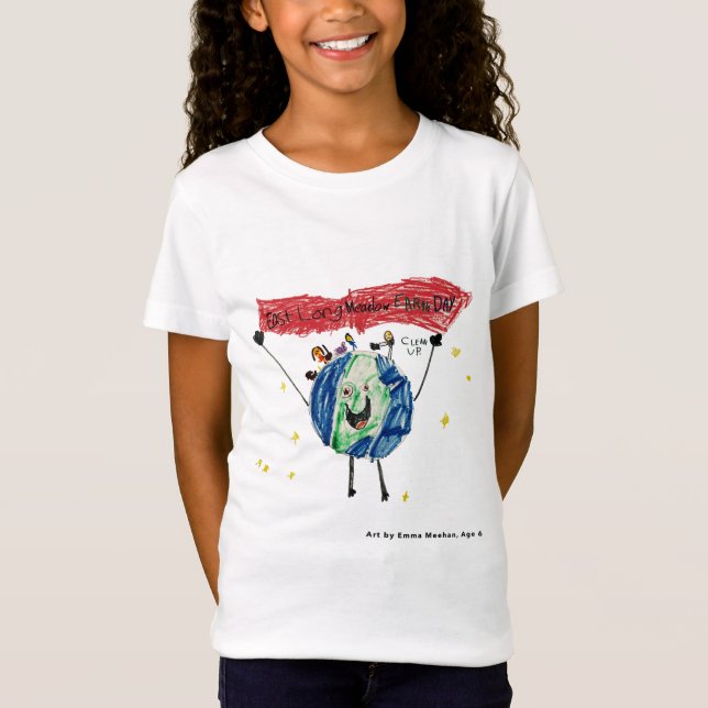 Kids Tee (flickor), öster Longmeadow Earth Day (Framsida)