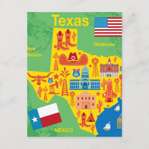Kids Texas Karta Vykort