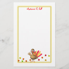 Kids Thanksgiving Baby Turkiet Brevpapper
