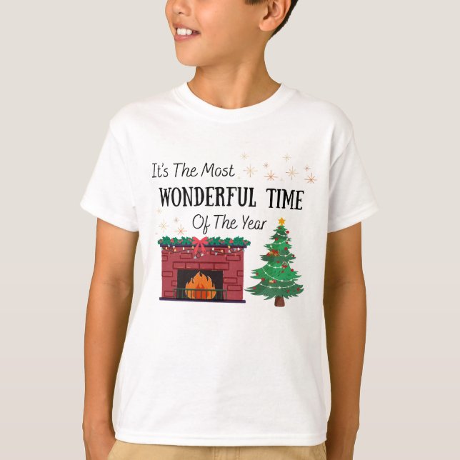 Kids The Most Wonderful Time of The Year T-Shirt (Framsida)