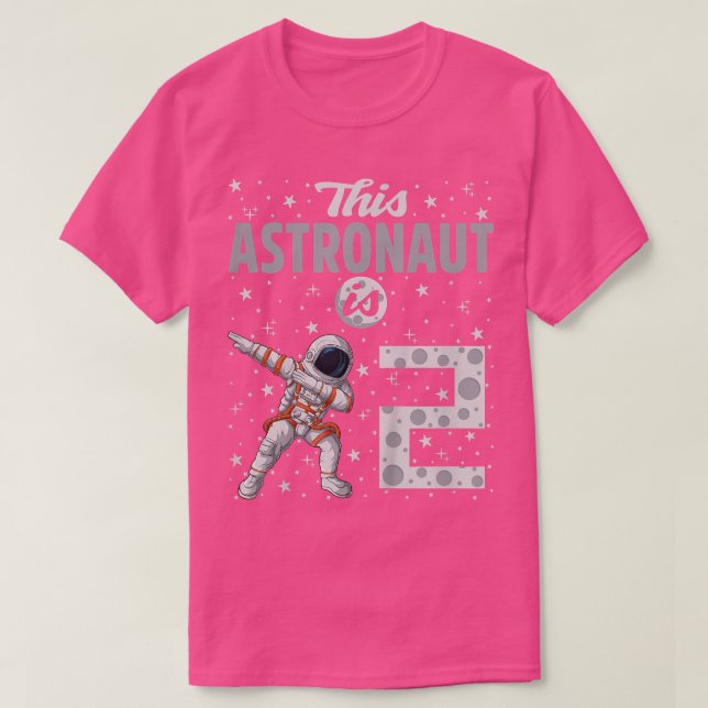 Kids This Astronaut Is 2 Dabbing Astronaut 2nd Bir T Shirt (Design framsida)