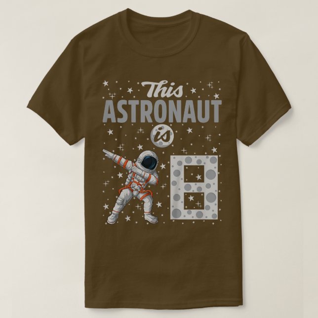 Kids This Astronaut Is 8 Dabbing Astronaut 8th Bir T Shirt (Design framsida)