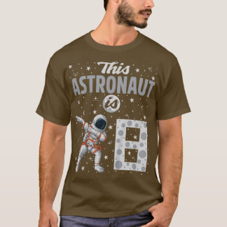 Kids This Astronaut Is 8 Dabbing Astronaut 8th Bir T Shirt