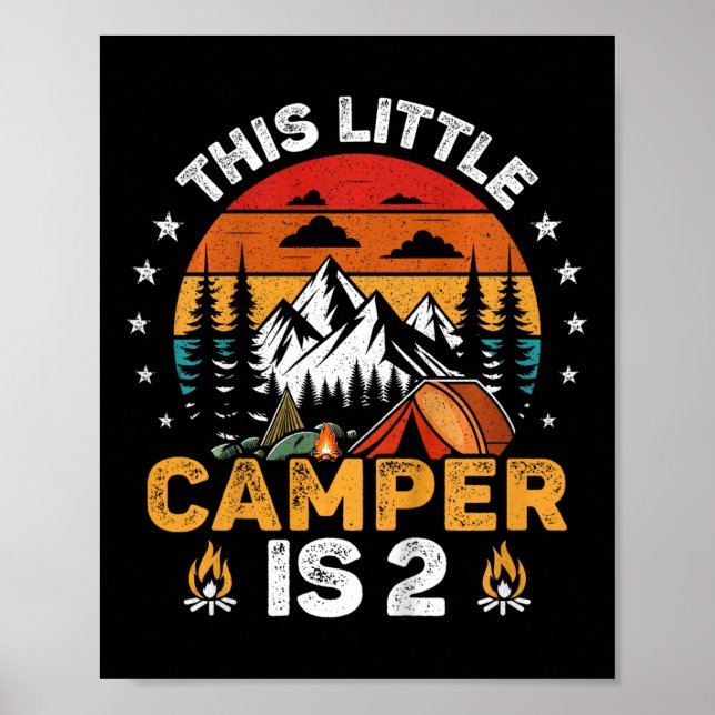 Kids This Little Camper Is 2 Year Old Camping 2nd  Poster (Framsidan)