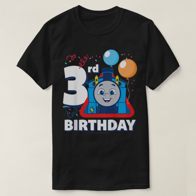Kids Thomas & Friends - Lycklig 3:e födelsedagen T Shirt (Design framsida)