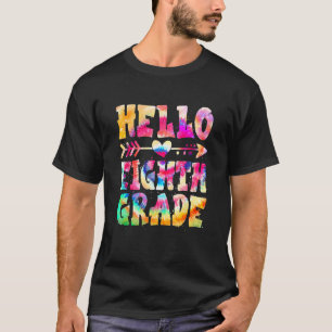 Kids Tie Dye Hej 8:e Klass-läraren T Shirt