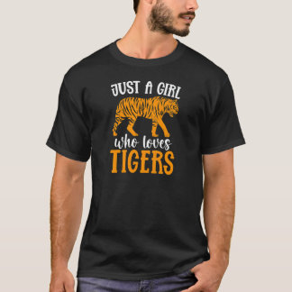 Kids Tiger är bara en flicka som Kärlek Tigers. T Shirt